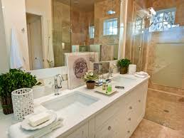 Luckily, 2021 bath trends include these items without sacrificing an ounce of style. Beige And White Bathroom With Double Vanity And Frameless Glass Shower Hgtv