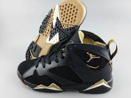 Black And Gold Jordans Womens Nike Air Jordan Retro 7 Aj7 Basketball Shoes Men And Women Black Gold Original Packing Seal Rubber Hole Couple Shoes Nike Air Jordan Retro Womens Running Shoes