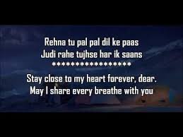 Pal Pal Dil Ke Paas Title Lyrics With Translation Arijit Parampara Karan Deol Sahher Bambba Youtube Lyrics Pals Song Lyrics