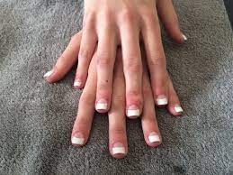 White Tip Acrylics On Super Short Nails Nowprettyhands Sheffieldbeauty 07807077772 Nails Acrylic Nails Short Nails