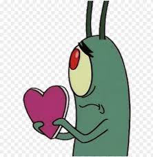 Plankton actually should be half the size of spongebob, as the latter is four inches tall. Spongebob Cute Grunge Pastel Cartoon Pastel Grunge Plankton Heart Meme Png Image With Transparent Background Toppng