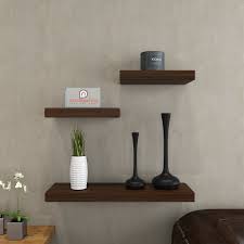 This floating shelf unit will make a fantastic addition to any room. Set Of 3 Home Decor Floating Wall Shelf Rich Walnut