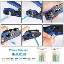In this article i will explain cat 5 color code order , cat5 wiring diagram and step by step how to crimp cat5 ethernet cable standreds a. Solsop Network Cable Tester Rj45 Crimp Tool Kit Cat5 Cat5e Cat6 Crimping Tool Kit 50pcs Rj45 Cat6 Connector Plug Modular Crimp Crimper For Rj11 Rj12 6p 8p Modular Standard And Rj45 Connectors