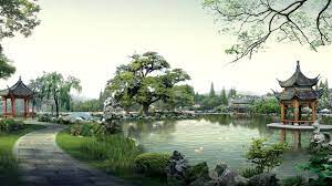 Brown And Gray Wooden Gazebo Near Body Of Water Wallpaper Japan Pond Path Trees 1080p Wallpaper Landscape Wallpaper Chinese Landscape Nature Background