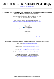 Pdf That S Not Fair Similarities And Differences In Distributive Justice Reasoning Between American And Filipino Children