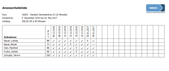 Anwesenheitsliste archive alle meine vorlagen de 12. Semco Hilfe Anwesenheitsliste
