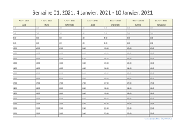 Menu vierge de semaine à imprimer gratuitement en mode paysage sous la forme de planning de repas pdf à télécharger. Planning Semaine 2021 Numero De Semaine 2021 Calendrier Best