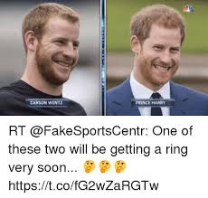 The couple brought their kids bronx, 10, and jagger, 4, to the premiere of the new disney movie on thursday. Carson Wentz Prince Harry Rt One Of These Two Will Be Getting A Ring Very Soon Httpstcofg2wzargtw Football Meme On Me Me