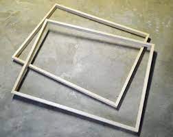 Making Easy Wood Frames For Large Art Or Posters Young House Love Wood Frames Diy Diy Poster Frame Diy Picture Frames