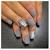 Sparkle Silver Acrylic Nails
