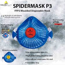 Pack of 5 Delta Plus Spidermask Reusable FFP3V Dust Masks ...