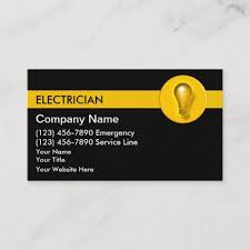 Using the best electrical business card slogans, you can improve brand awareness and make sure prospects remember you easily. Electrician Business Cards Zazzle Com Visiting Card Design Business Card Template Design Electrician
