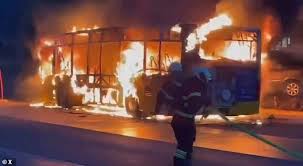 At least six dead 'as man douses himself in petrol and sets himself alight  on bus in Switzerland': More victims are hurt - police 'won't comment' on  whether it is terror, local