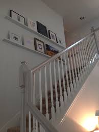 Stair railings serve more than a functional purpose. Bannister Painted Olympic S Silver Dollar Stair Banister Painted Staircases Bannister Ideas Painted