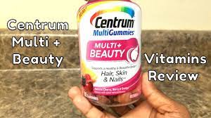 Multivitamin includes biotin and vitamins a, c, and e to support skin, eye, hair, and nail health.*; Centrum Multi Beauty Multivitamin Gummies Hair Skin And Nails Youtube