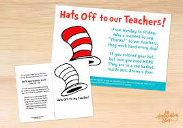 Hats Off Coloring Sheet And Poster Teacher Appreciation Printables Dr Seuss Teacher Appreciation Teacher Appreciation Week Themes