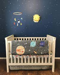 Space Advanture Baby Crib Mobile By Message From Outer Space Space Themed Nursery Nursery Baby Room Baby Room Themes