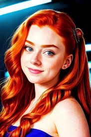 A close up of a woman sitting in a chair with a necklace