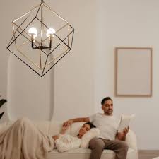 Peyton LED mid-century pendant light, black and gold