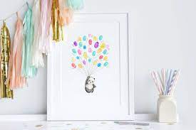 Personalised Baby Shower Keepsake Fingerprint Art Print In 2021 Fingerprint Art Baby Shower Keepsakes Diy Baby Shower Gifts