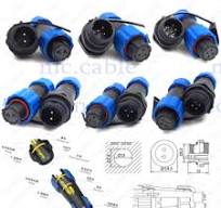 SD13 Waterproof Connectors, 1 2 3 4 5 6 7 Pin Aviation Power Cable