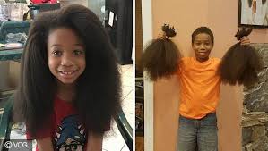 A 12-year-old boy spent years growing out his natural hair… just to cut it all  off and donate 17 inches to make wigs for children battling cancer. 🙏🏽❤️