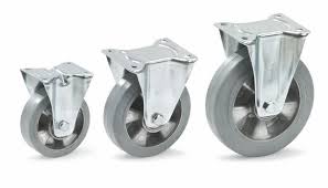 Ref 113 71273 Prix 51 30 Ht Roue Fixe A Bandage Caoutchouc Elastique Bleu Gris Roue Fixe A Bandage Caoutchouc Elastique Bleu Bleu Gris Roue Bleu