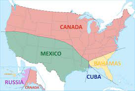 The united states and canada's land border is the world's longest international border. Borders Of The United States Vivid Maps