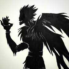 Inktober Day 05 Ryuk The Shinigami Inktober Inktober2016 Day05 Drawing Silhouette Pentel Brushpen Ryuk Shinigami Death Shinigami Aesthetic Anime Art