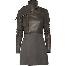 Rick Owens Sparta Leather And Angora Blend Jacket Clothes Design Concept Clothing Angora Jacket