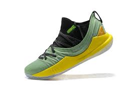 Black And Yellow Basketball Shoes Original Under Armour Curry 5 Black Green Yellow Basketball Shoes For Sale