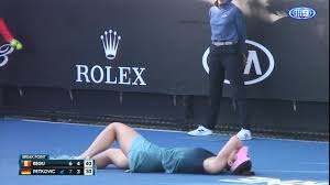 Man hat in melbourne viele selbstzufriedene deutsche verlierer gesehen. Australian Open German Andrea Petkovic Collapses Mid Point