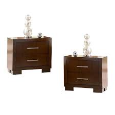 These 2 drawer nightstand features exciting and sophisticated patterns. Set Of 2 2 Drawer Nightstand In Dark Cappuccino From Homesquare Accuweather Shop
