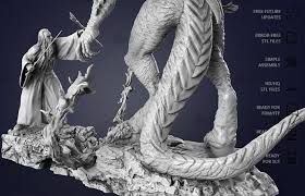 Gandalf Vs Balrog 3d Printed Model Stl 3d Printing Models In 2020 Balrog Gandalf Prints