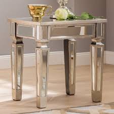 Ryley Side Table Glass Side Tables Mirrored Furniture Side Table