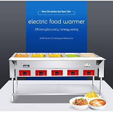 Commercial 240 V Electric Food Warmer Kitma 5 Pot Stainless Steel Steam Table Buffet Serve In 2020 Electric Foods Food Warmers Steam Tables