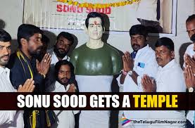 A temple was built in honour of actor sonu sood in telangana. Telangana Village Builds A Temple To Sonu Sood Telugu Filmnagar