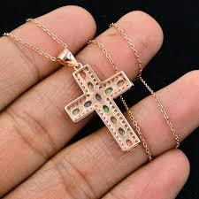 Natural Ethiopian Welo Opal Cut Pendant Necklace, 925 Sterling Silver, Holy  Cross Pendant, October Birthstone, Opal Jewelry, Gift for Her