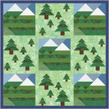 Elevation Quilt Free Earth Day Pattern Aqs Blog Mountain Quilt Pattern Tree Quilt Pattern Quilts