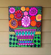 Nola Flowers By Heather Galler New Orleans Original Painting Floral Folk Art Nr Floral Painting Original Paintings Folk Art