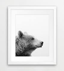 Bear Print Bear Photo Bear Wall Art Black And White Animal Etsy Digital Art Printables Bear Wall Art Bear Print