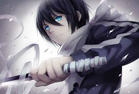 Hd Wallpaper Anime Noragami Black Hair Blue Eyes Boy Katana Scarf Wallpaper Flare