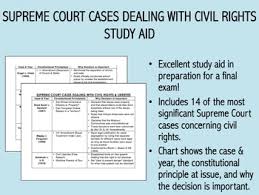 Supreme Court Cases Dealing With Civil Rights Study Aid