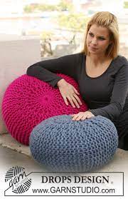 This extra large pattern looks beautiful and pleasing light color makes it charming. Marshmallow Pouf Drops 124 8 Free Knitting Patterns By Drops Design