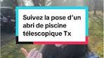 Installation de l'abri de piscine télescopique Abrisud