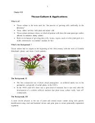 Maybe you would like to learn more about one of these? Tissue Culture And Applications