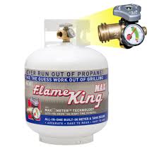 Flame King 20 Lbs Empty Propane Cylinder With Overflow Protection Device And Built In Gauge Ysn230 The Home Depot In 2020 Propane Cylinder Propane Fire Pit Table Propane Fire Pit