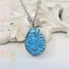 Blue Opal Necklace Blue Fire Opal Necklace Aquamarine Larger Etsy Blue Opal Necklace Fire Opal Necklace Opal Necklace