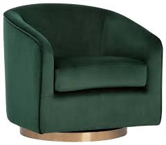 Wrapped in soft, luxurious velvet, this accent chair is a comfortable and stylish addition to any room. In Stock Tishie Swivel Chair Deep Green Sky Fabric Contemporary Armchairs And Accent Chairs By Rustic Home Furnishings Houzz