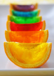 Rainbow Gelatin Orange Wedges Recipe Rainbow Food Jello Orange Slices Food